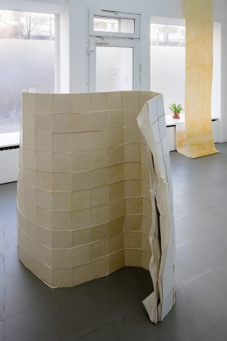 <i>Domestic Device, Untitled (300 tiles)</i> in foreground